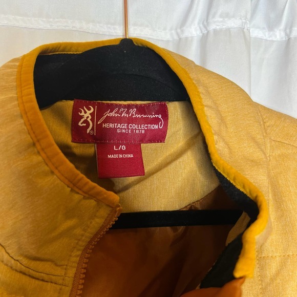 Men's Jacket Browning Heritage Collection Size Large Gold and Orange‎ - Picture 6 of 10